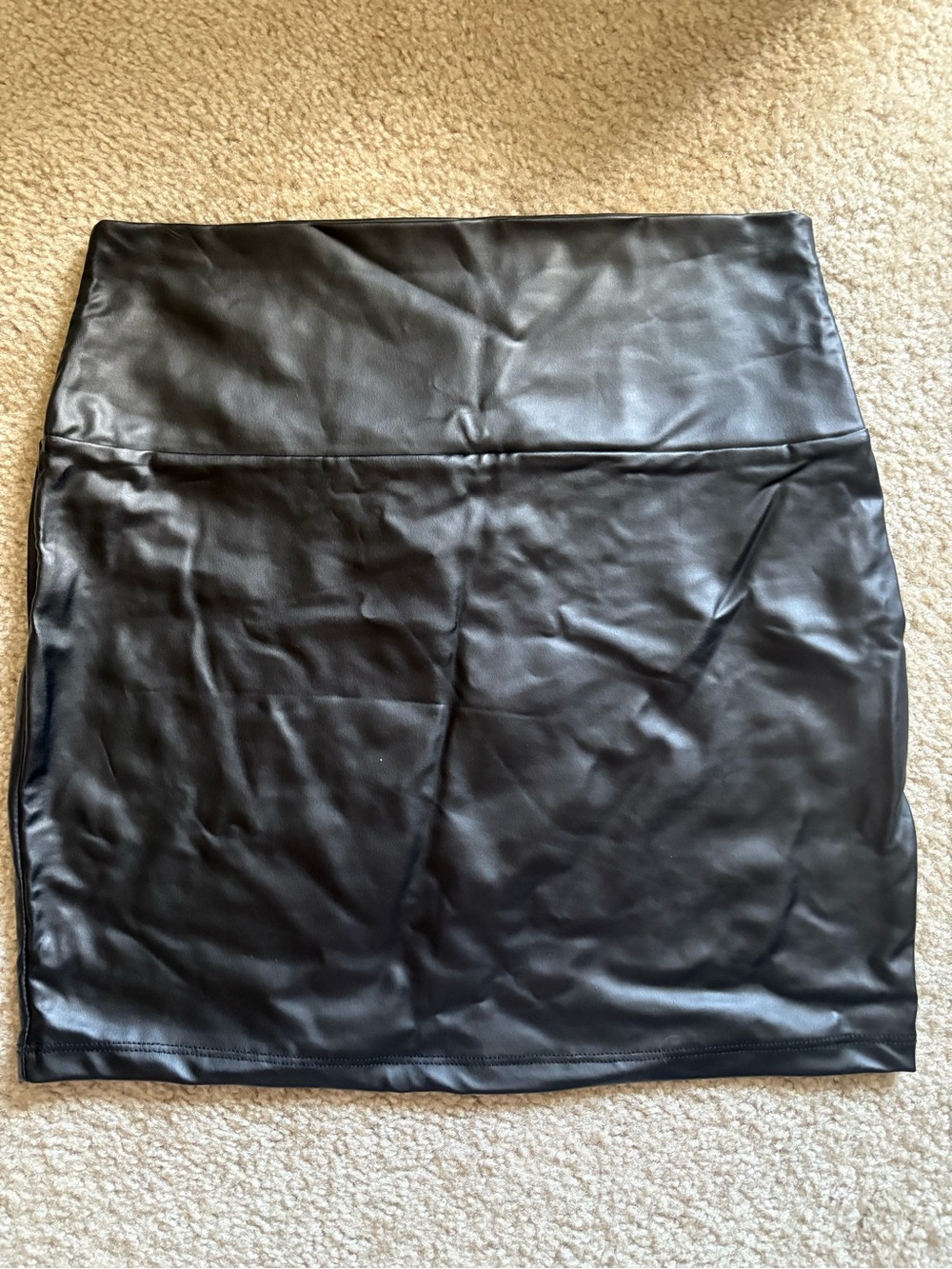 Windsor Black Faux Leather Mini Skirt